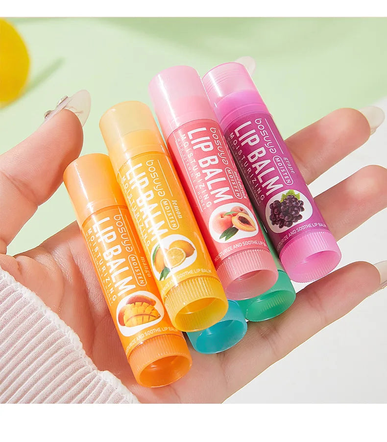 24Pcs Fruit Series Lip Balm Set Honey Grape Avocado Moisturizing Repair Anti-Cracked Non-sticky Lip Balm for Lips Skin Care