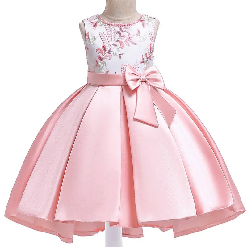 Summer Flower Girls Dress Princess Wedding Party Dresses Children Kids Prom Gown Vestidos Baby Christmas Children Clothing
