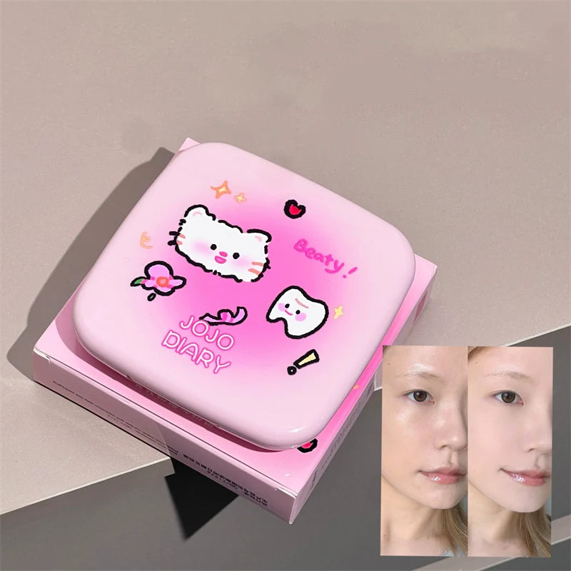 Large Capacity Matte Makeup Pressed Powder Waterproof Oil Control Concealer Full Coverage Brighten Skin Tone Setting Powder 20g