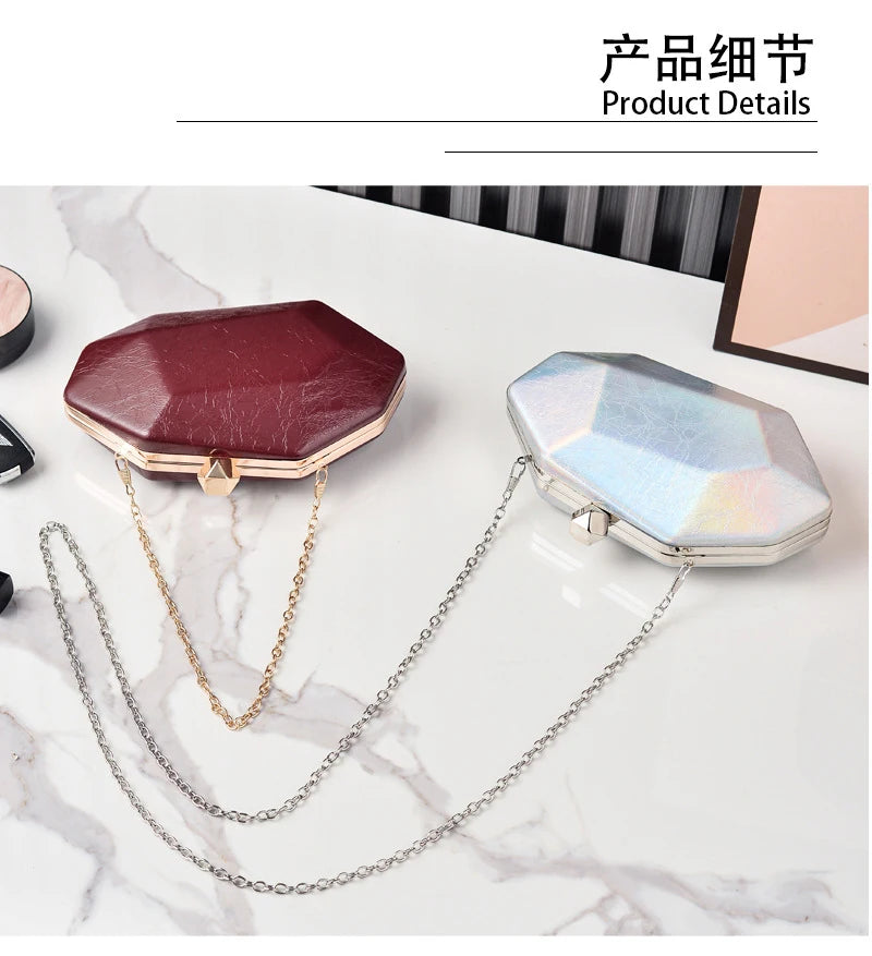Women's Summer Bag 2026 Gold Irregular Small Hand Bag High Quality Premium Luxury Brand Handbags Evening Wedding Cross Clutch