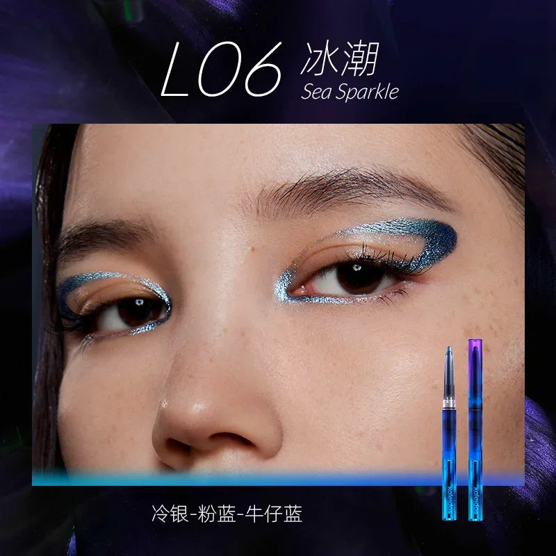 Kaleidos Eyeliner Gel Pencil Waterproof Chameleon Colour Long Wear Glitter Metallic Eye Shadows Pen Eye Liner Stamp Makeup