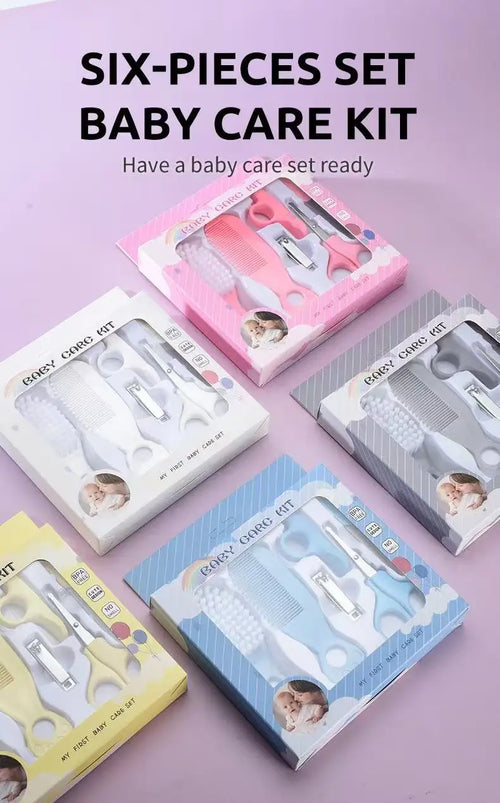 Baby Grooming Kit For Newborns BPA Free Safe Tools Comb Brush Nail Clippers Scissors