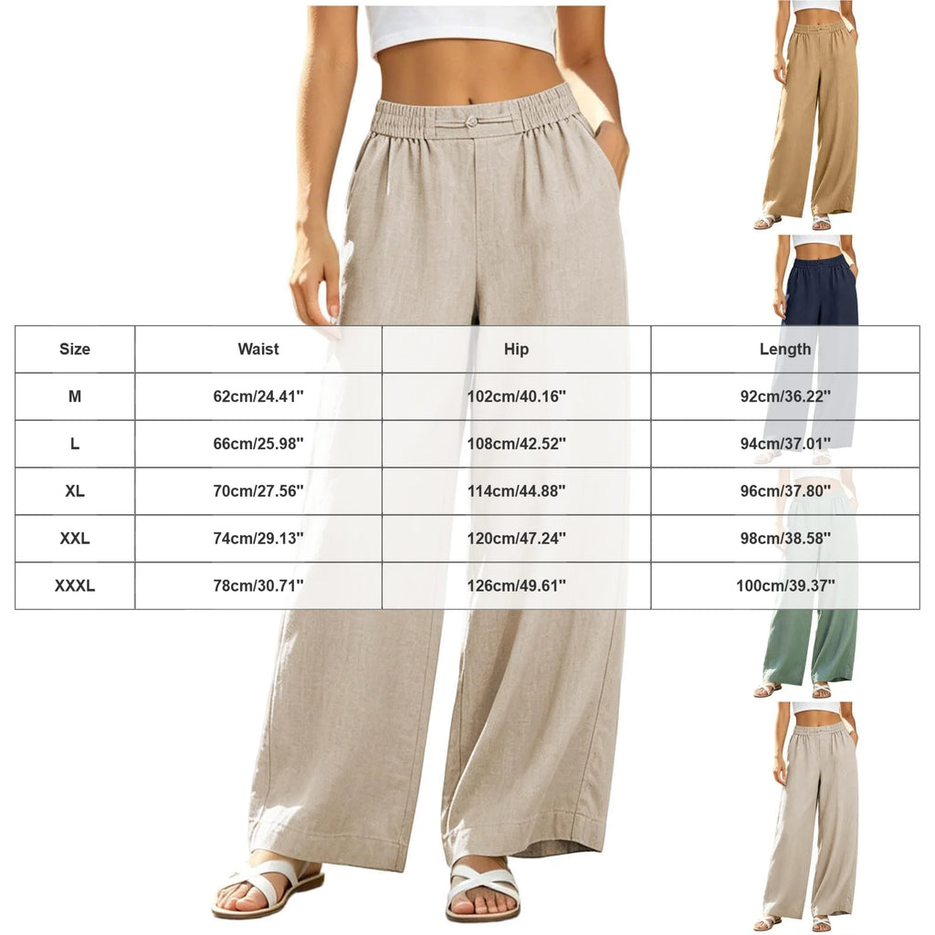 ZOMAXIUJEE Women's High Waist Wide Leg Palazzo Pants with Pockets