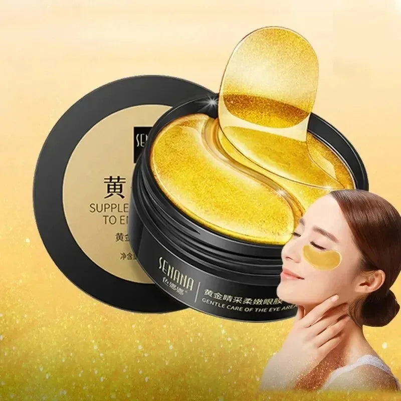 Eelhoe 60pcs Golden Collagen Moisturizing Eye Mask - Anti-Aging