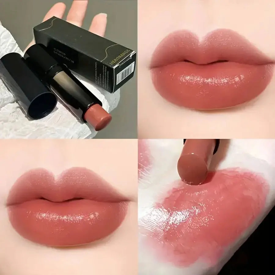Red Brown Moisturizing Lipstick - Waterproof Long-Lasting Lip Gloss