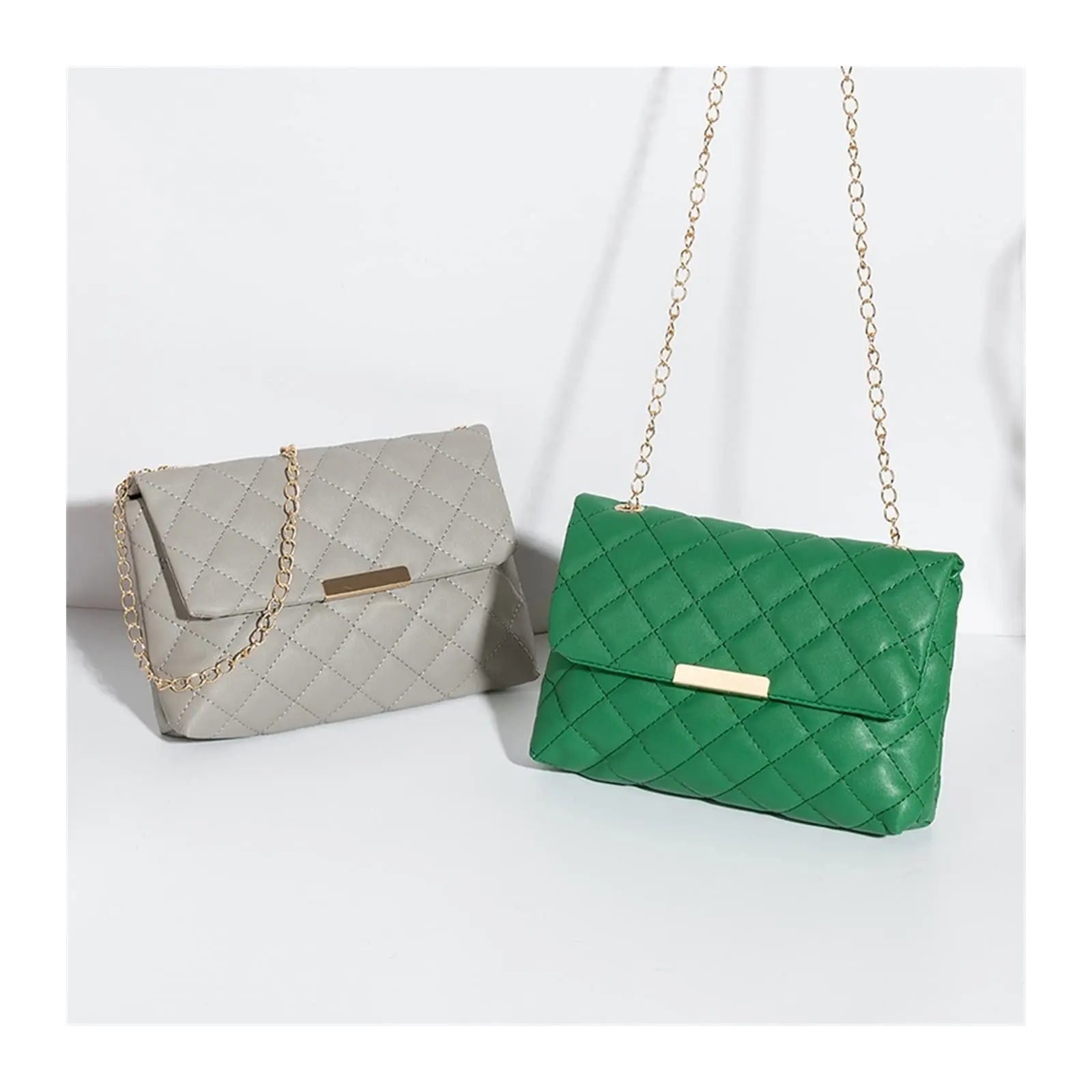 Diamond Lattice Women Shoulder Bag Female Embroidered Small Square Bag PU Crossbody Bags Handbag And Purses Phone Bags