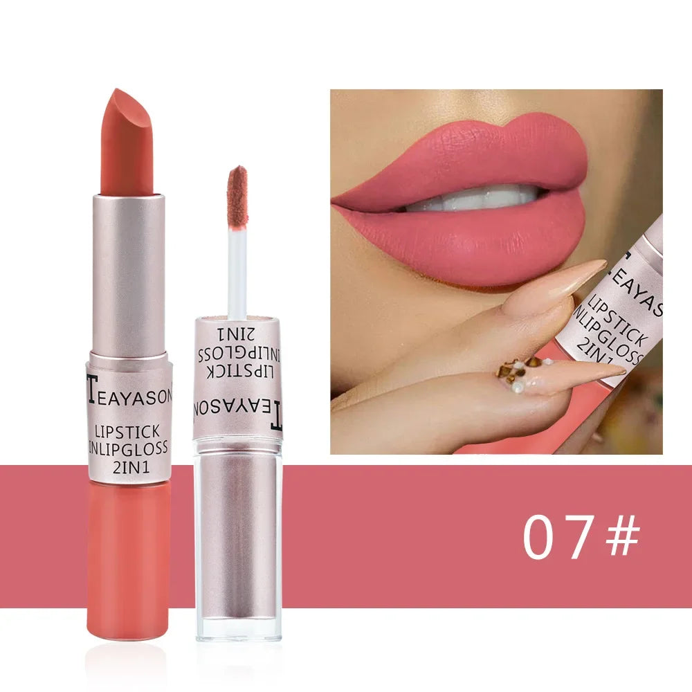 Handaiyan 2-in-1 Matte Lipstick and Lip Tint - Waterproof Moisturizing