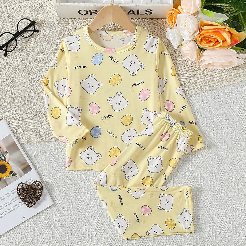 Kids Two Piece Summer Shorts Set Comfortable Versatile Casual Outfit For Boys And Girls