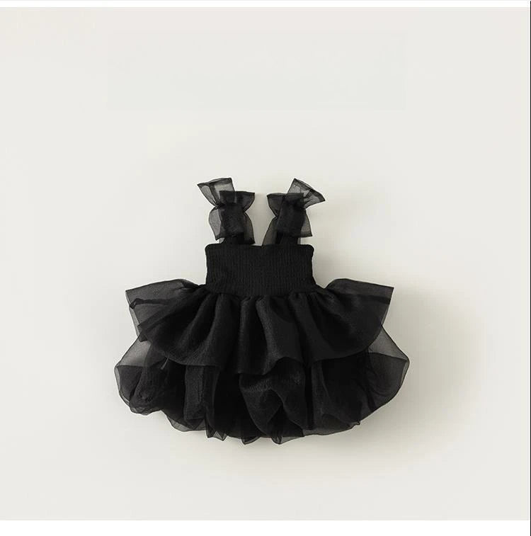 ZOETOPKID Baby Girl Tutu Dress Summer Toddler Slip Tulle Fairy Dresses Fancy Bow Birthday Clothes Princess Party Outfit