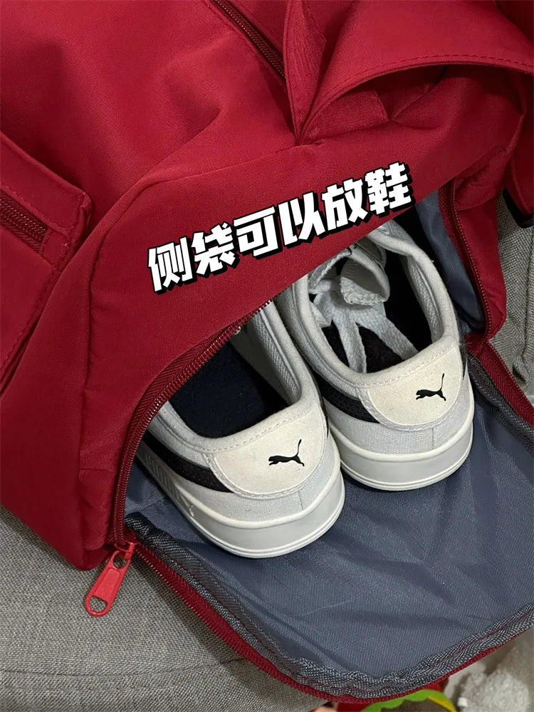 2026 New Women Large Capacity Canvas Crossbody Travel Tote Bag Casual Shoulder Messenger Bag Sports Yoga Satchel Handbags Female