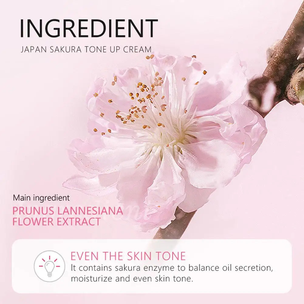 Facial Moisturizer Tone-up Cream,Sakura Essence Glow Moisturizer Cream 1.06 Fl OZ Hydrating Smooth Dry Skin Nourishing Skin Care