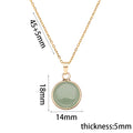 Premium Unisex Stainless Steel Adjustable Agate Pendant Necklace With Natural Crystal Gemstone