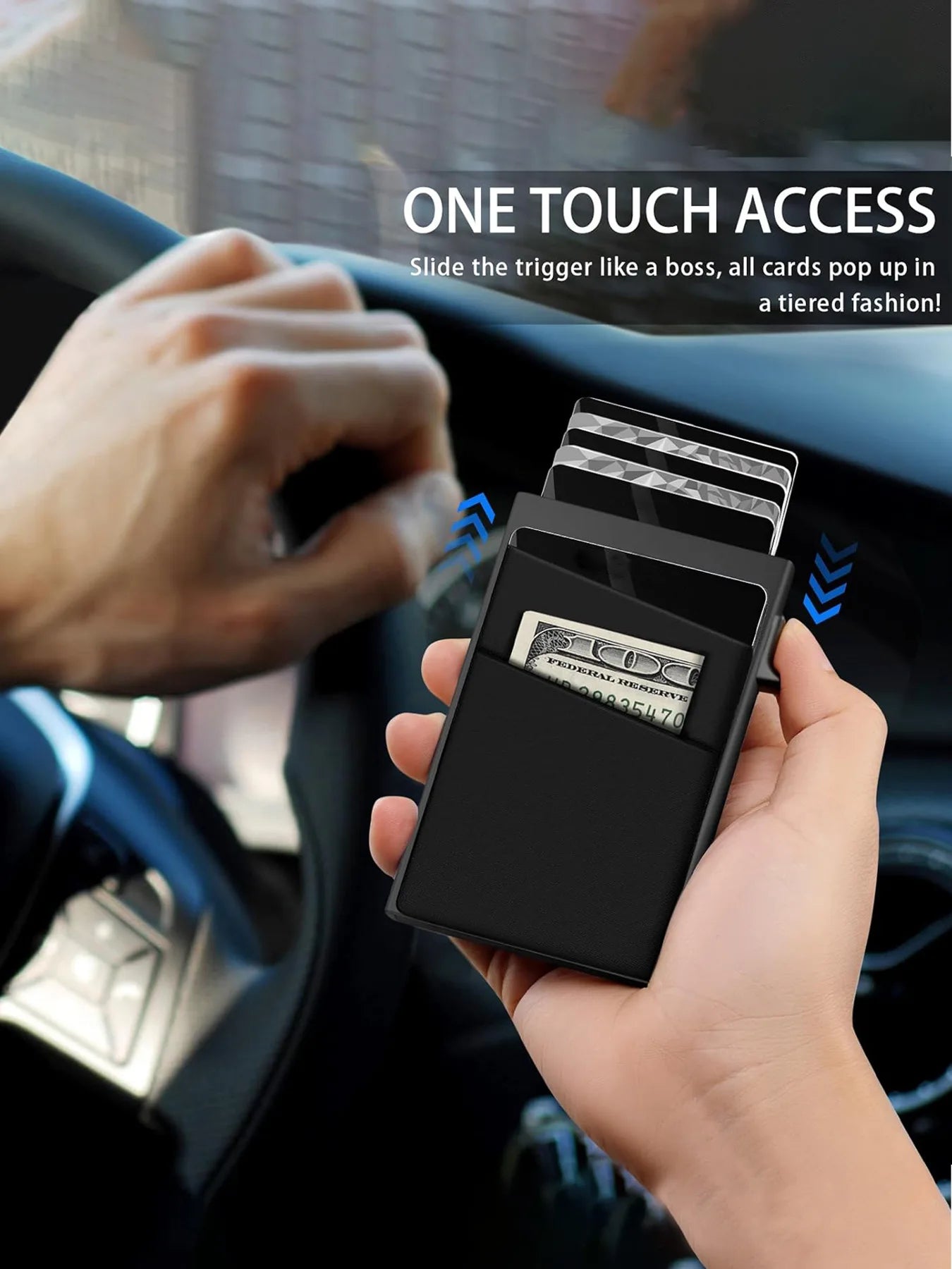 Anti-theft Cards Protectors Card Holder Minimalist Smart Wallet RFID Protection Aluminum Metal Box Cardholder Case Porte Carte