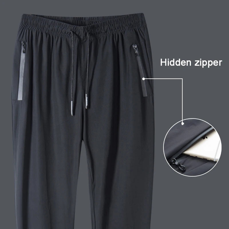 Men's Casual Pants Stretch Slim Fit Elastic Waist Jogger Korean Classic Blue Black Gray Male Brand Trousers Plus Size 4XL 5XL