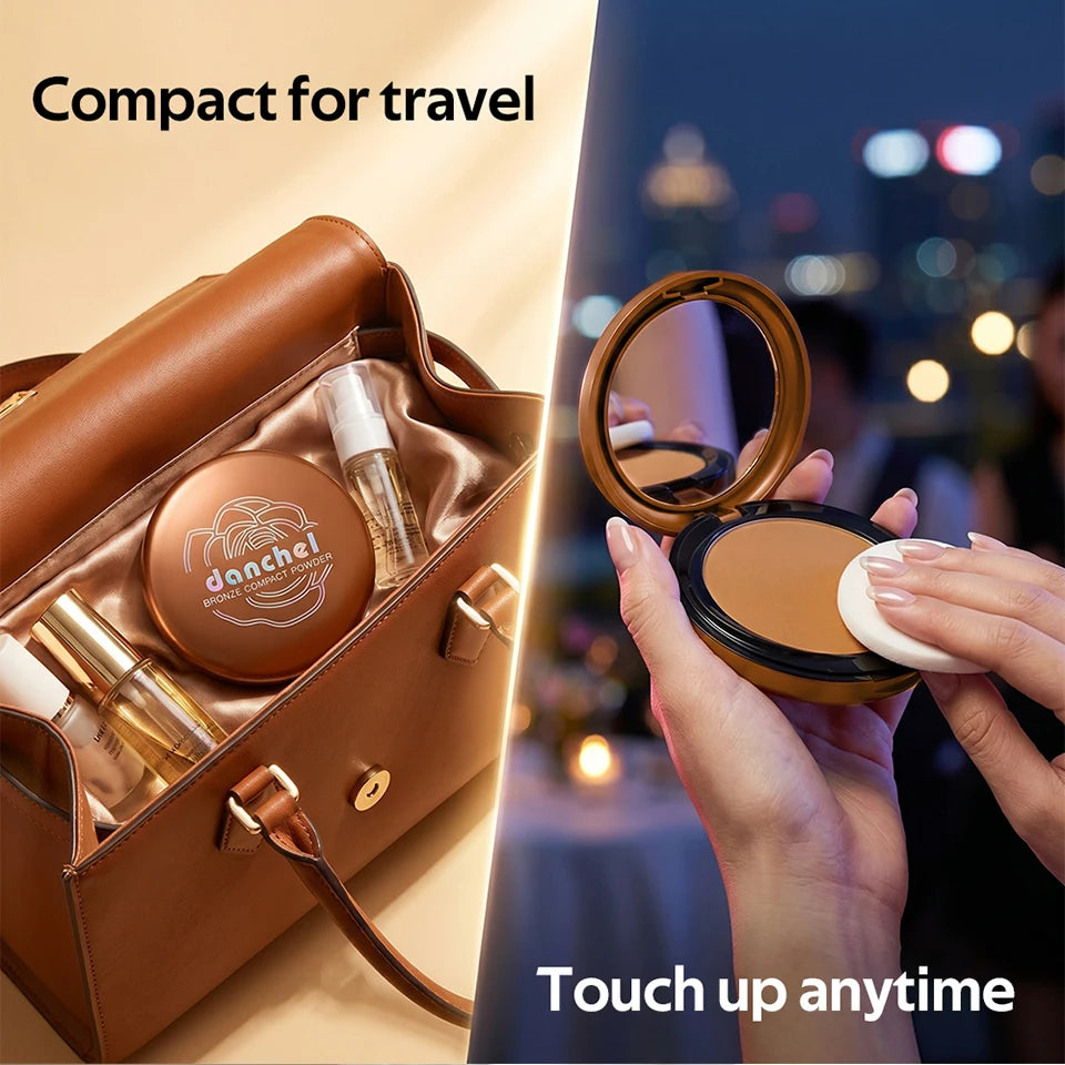 Long Lasting Compact Powder Waterproof Sweatproof Soft Matte Oil Control Setting Powder Face Makeup Cosmetic