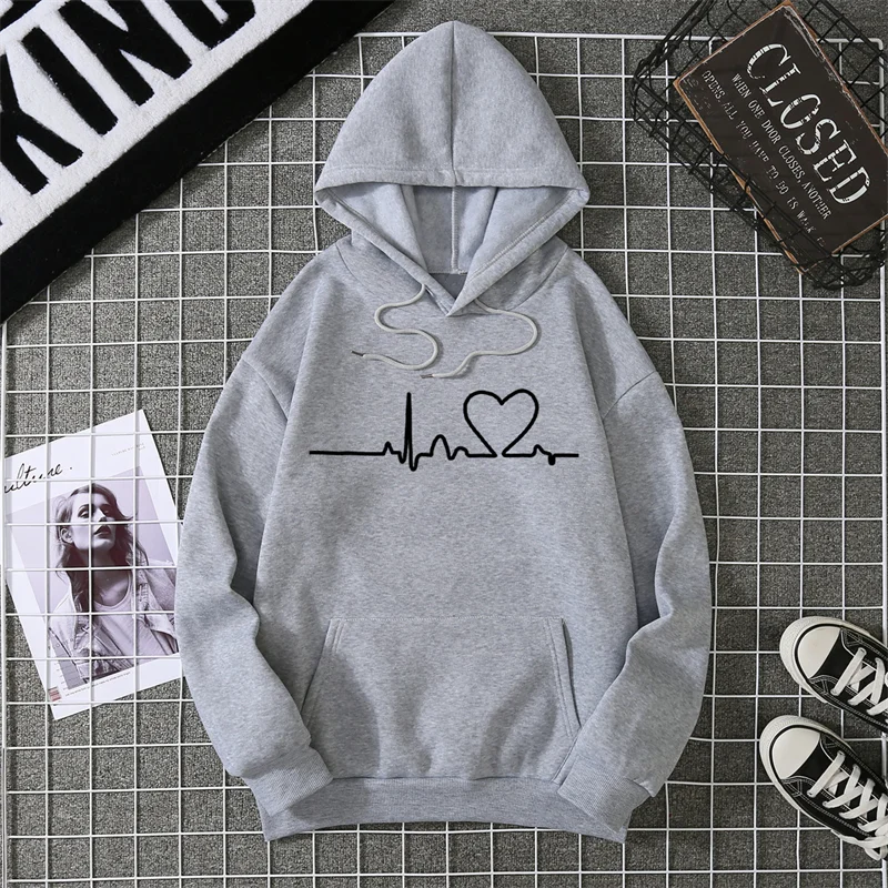 Women's Hoodie Pullover Sweatshirt - Casual Loose Fit Plus-Size