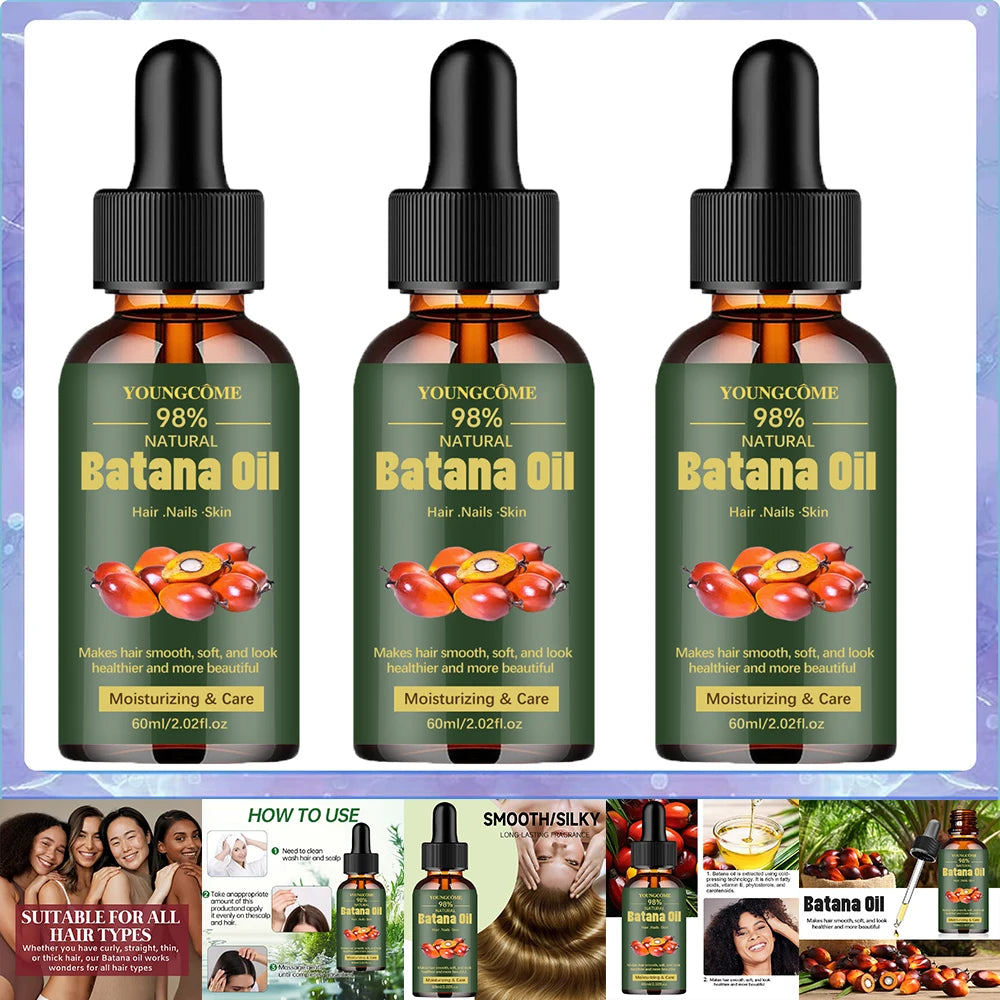 Youngcome Pure Batana Oil for Hair Growth and Nourishment 60ml