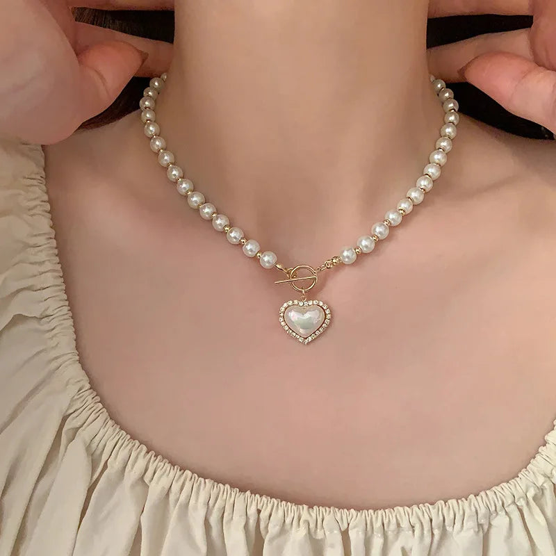 Multi-Layer Imitation Pearl Bead Necklace for Women