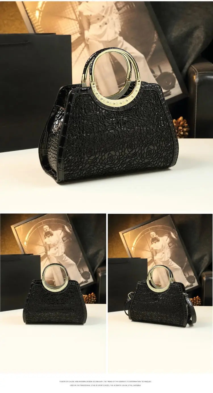 Fashion Popular Women's Bag High Quality Crocodile Pattern Shoulder Bag Trend Brand Genuine Leather Crossbody Bag Luxury Handbag