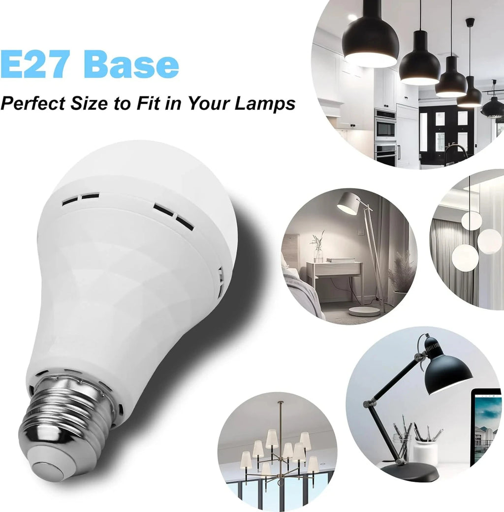 HOMEFISH USB Rechargeable E27 LED Bulb – Touch Control, Dimmable & Timer