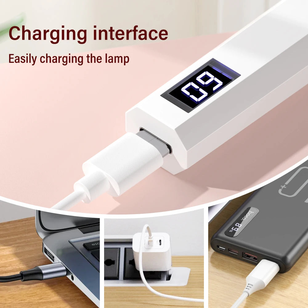 YIKOOLIN Portable Rechargeable UV LED Nail Dryer Mini Gel Polish Curing Lamp 2 Timing Modes USB Charging Manicure Tool Home Use
