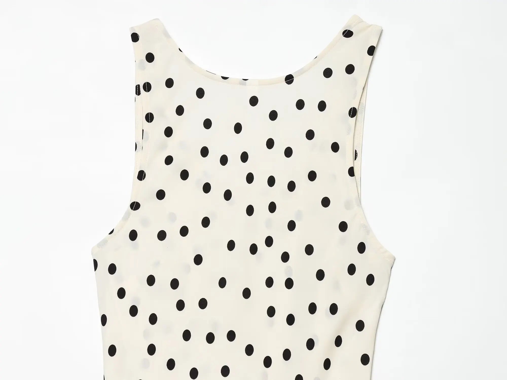 2026 Summer New Women's Fashion Sleeveless Waist-Slimming Polka Dot Print Vest Dress Vacation Style Camisole Mid-Length Dress
