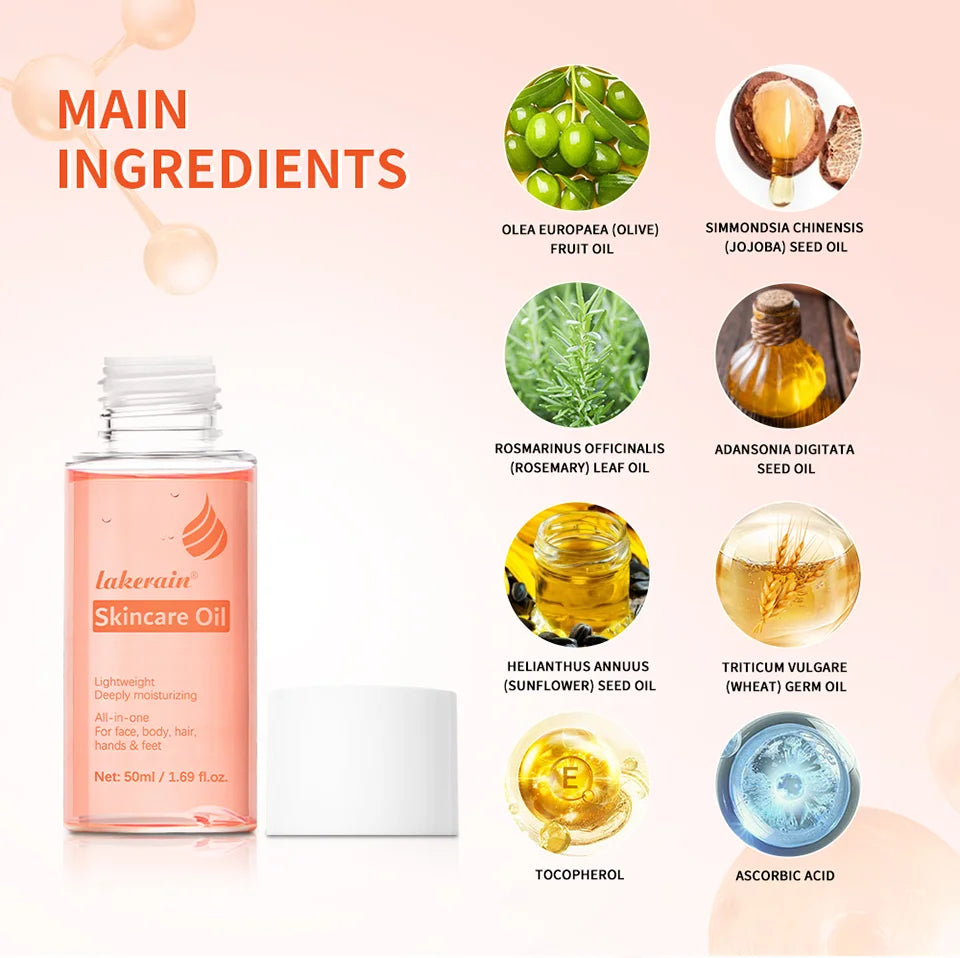Lakerain Skincare Oil - Multipurpose Face, Body, and Hair Moisturizer