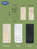 3 Pieces, 3 Rows With 2 Hook Extension Straps, Elastic, Soft And Comfortable Bra Straps, Women'S'S Underwear Accessories