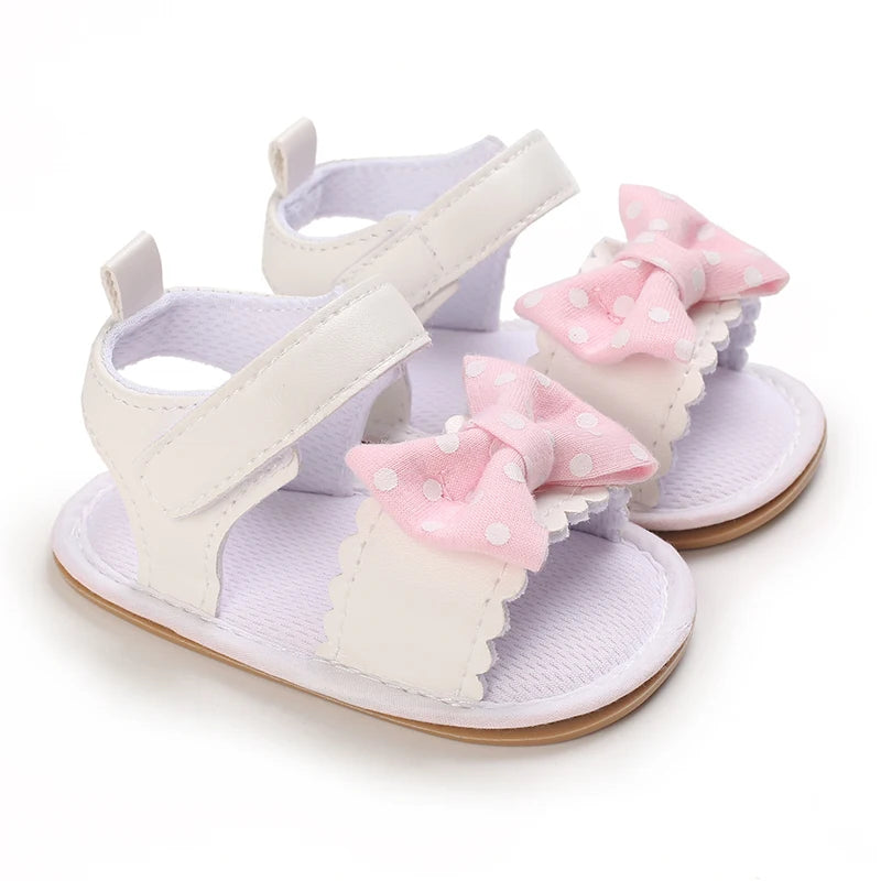 Baby Girls Butterfly Bow Pre-Walker Sandals - Soft Summer Footwear