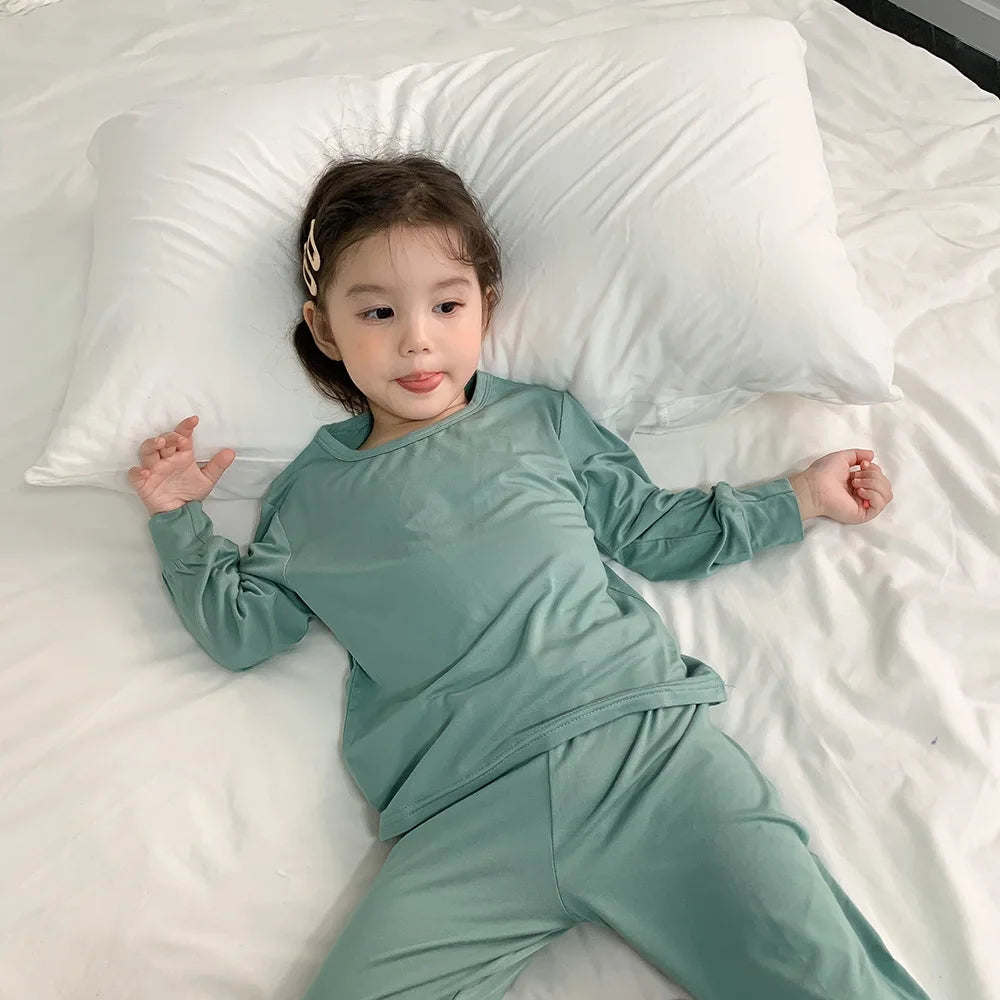 Kids Unisex Cotton Pajama Set - 2-Piece Sleepwear for Ages 1-8 Years
