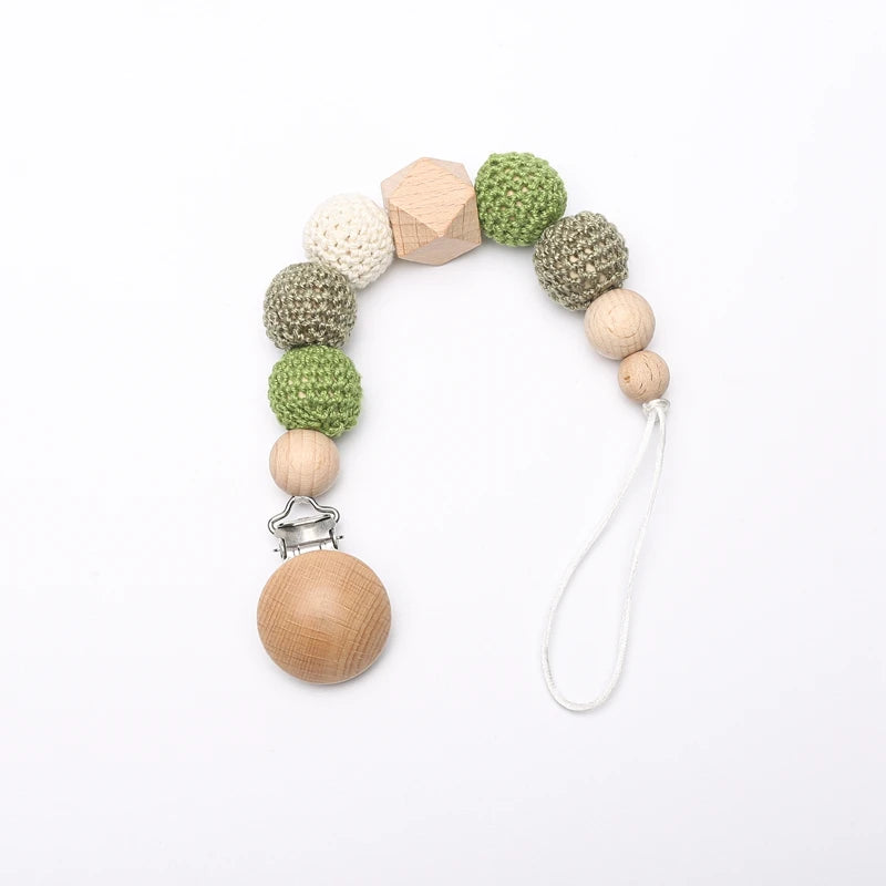 Pacifier Clip For Newborns Premium Safe Teething Clip With Silicone Flower Beads