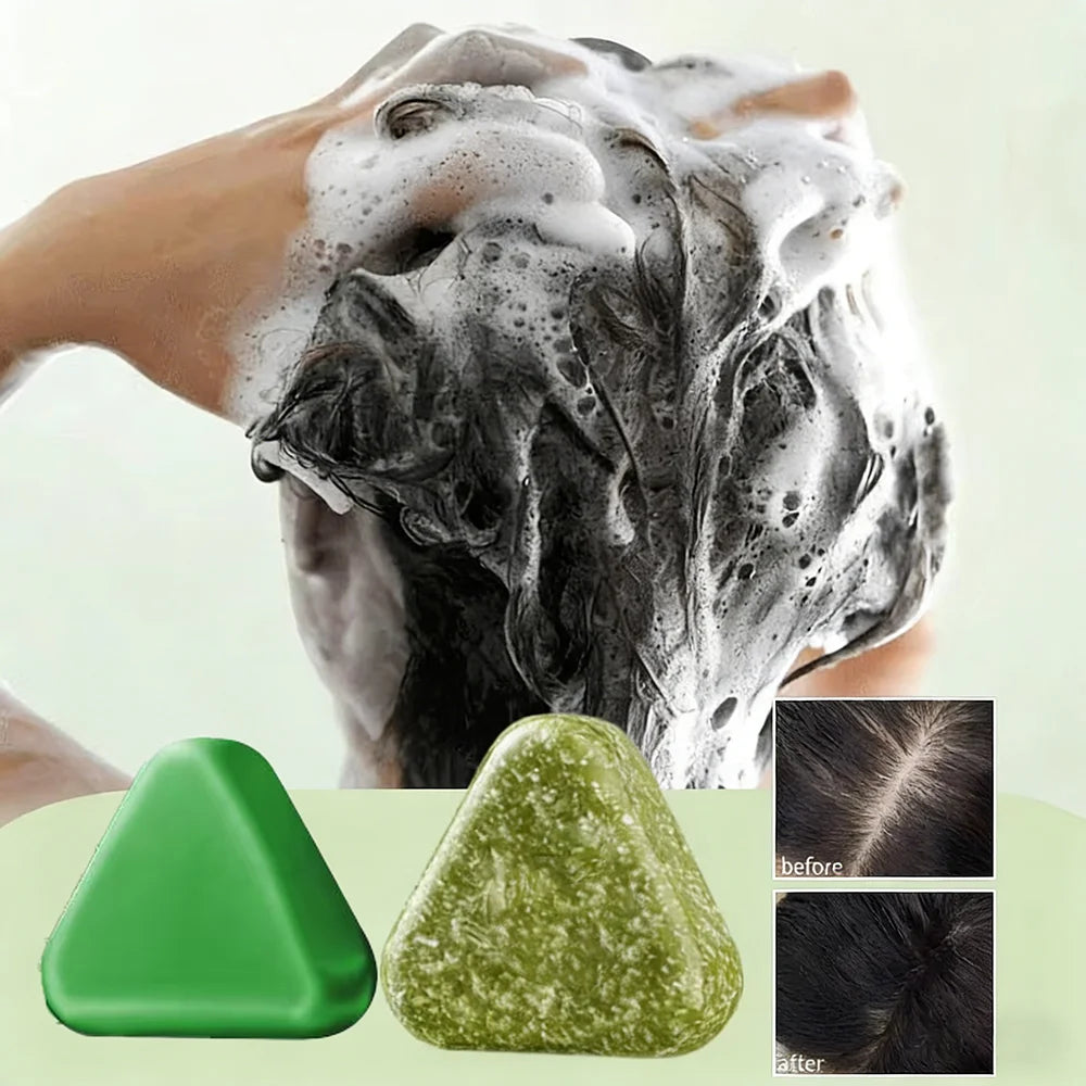 Natural Herbal Shampoo Bar - Usman Grass Handmade Soap 83g