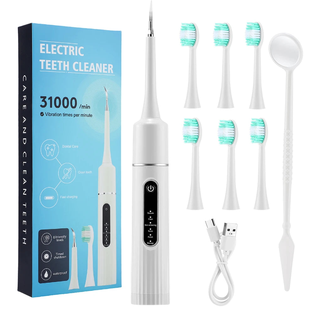 Cepillo de Dientes Eléctrico Kit Blanqueador Dental Sónico Limpiador de Dientes Removedor de Cálculo Tártaro Herramientas de Limpieza Manchas Cuidado Bucal