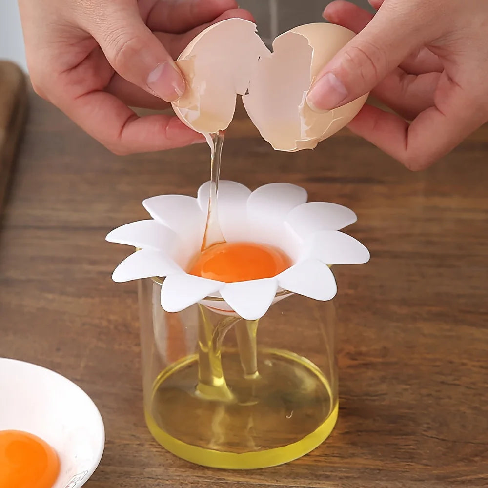 1 ud./ Separador de Yema y Clara con Diseño de Flor Bonito, Utensilios de Cocina para Hornear, Extractor de Huevo