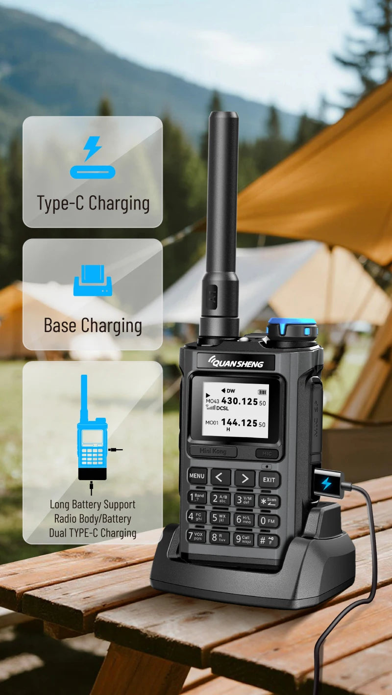 Quansheng UV K1 Mini Walkie Talkie Wireless Set Hunting Camping Long Range Ham Communication Radio K6 Walkier Talkie Transceiver