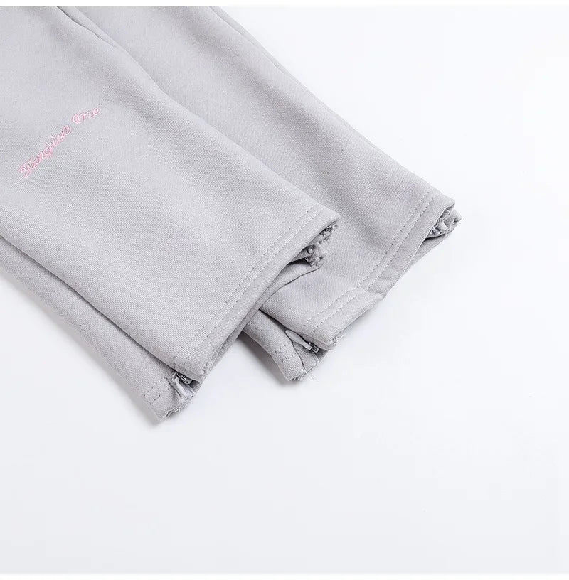 Outdoor Fashion Synaworld American Street Hip Hop Fleece Suit Men's and Women's Trend Casual Hooded Sweater Sports Pants