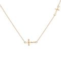 New 925 Sterling Silver Cross Necklace Style Geometric Style Woman Pendant Choker Birthday Exquisite Jewelry