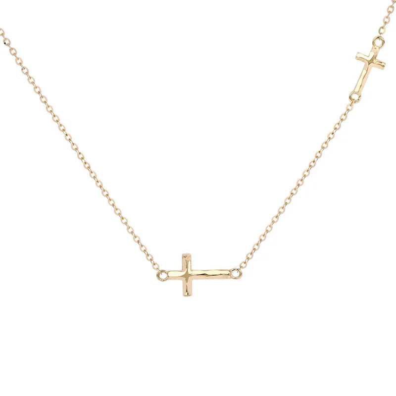 New 925 Sterling Silver Cross Necklace Style Geometric Style Woman Pendant Choker Birthday Exquisite Jewelry