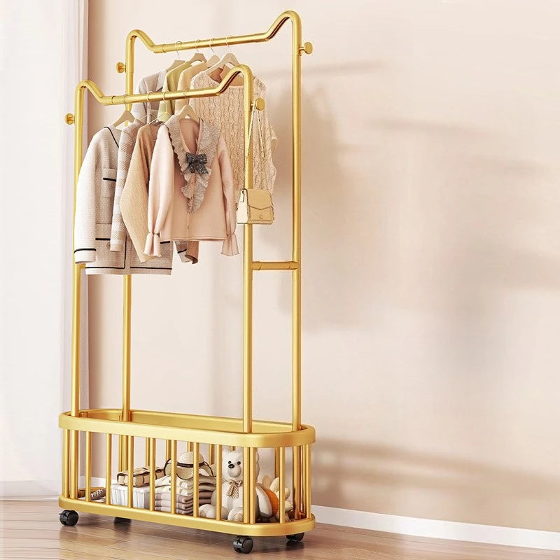 Household Clothes Hanger Floor-standing Bedroom Simple Clothes Hanger Clothes Rack Popular Coat Rack Clothes Hanger Storage