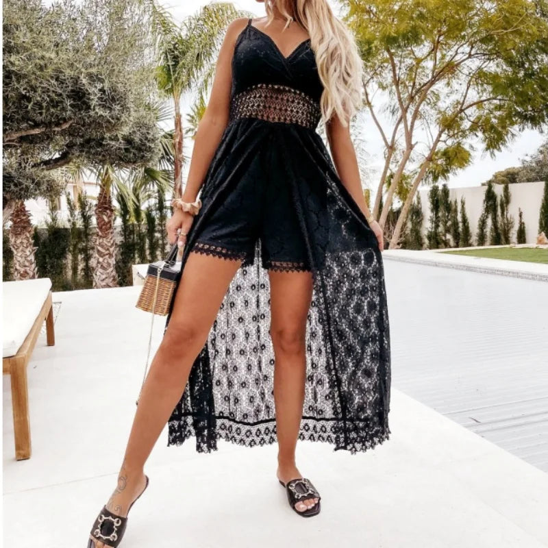Fashion Summer Camisole Long Skirt Strap Camis Sleeveless Hole Hollow Out Beach Holiday Dress Tassel Sexy Maxi Dresses