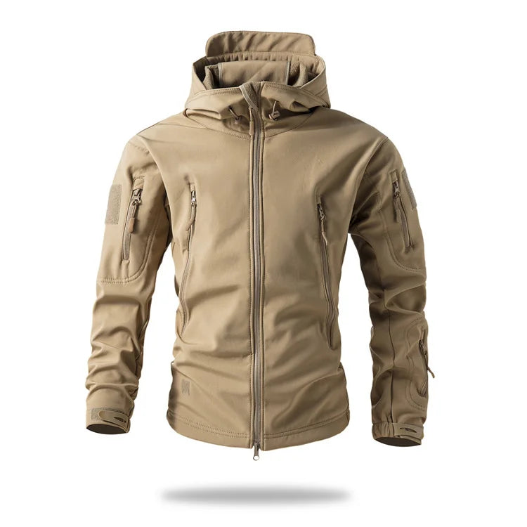 Lurker Shark Skin Soft Shell Tactical Jacket Men Waterproof Fleece Hooded Coat Hunt Clothes Autumn New Outdoor Camouflage Jacket