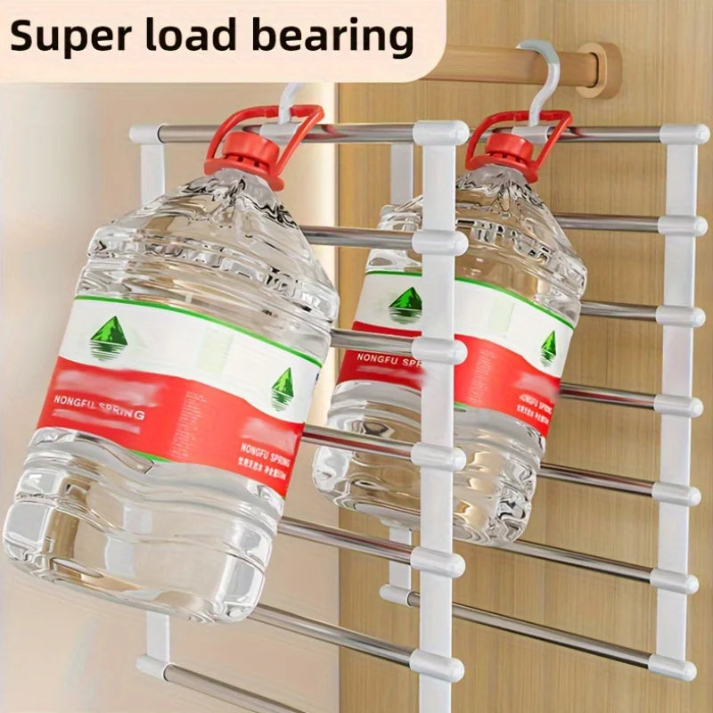 Multi Functional Pants Rack, Cloud Ladder Hanging, Folding Pants Rack, Stainless Steel Pants Clip, Multi-Layer Seamless Storage
