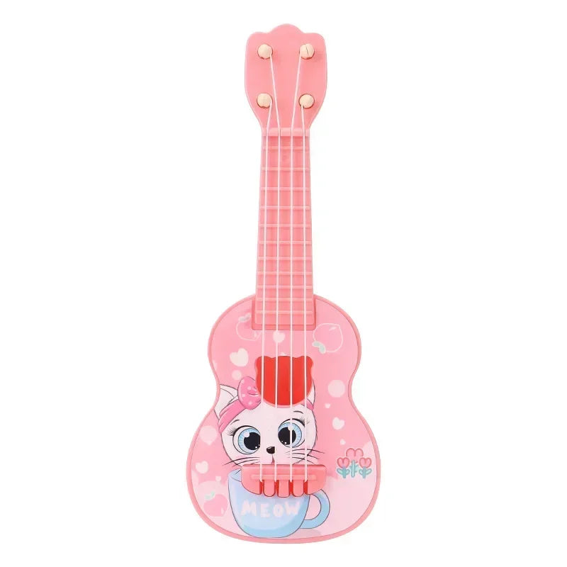 Mini Guitar Instrument Can Play Music Simulation Toy Ukulele Kids Guitar Toy Girl Boy Beginners Birthday Gift
