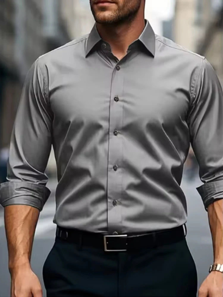 Men's Slim Fit Formal Dress Shirt