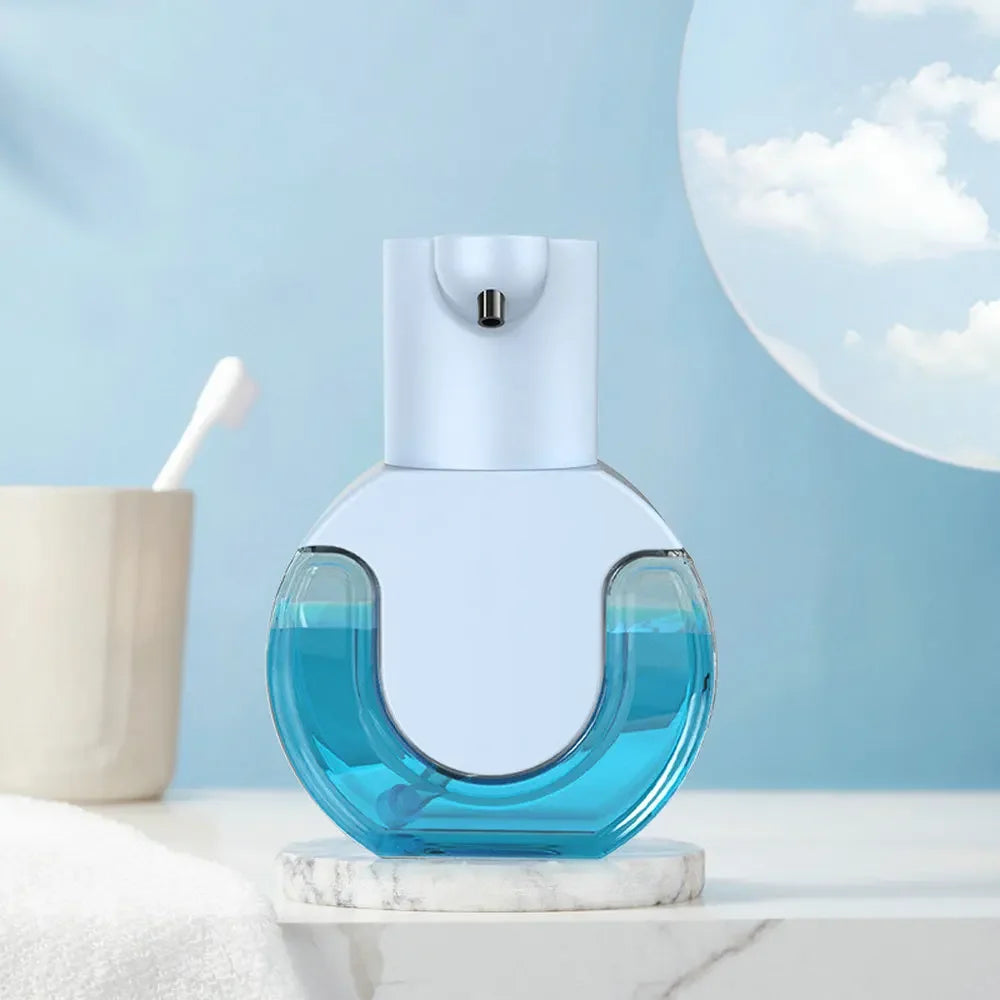 Dispensador automático de jabón de 420 ML, sin contacto, botella de desinfectante de manos con sensor infrarrojo, dispensador de jabón montado en la pared para baño