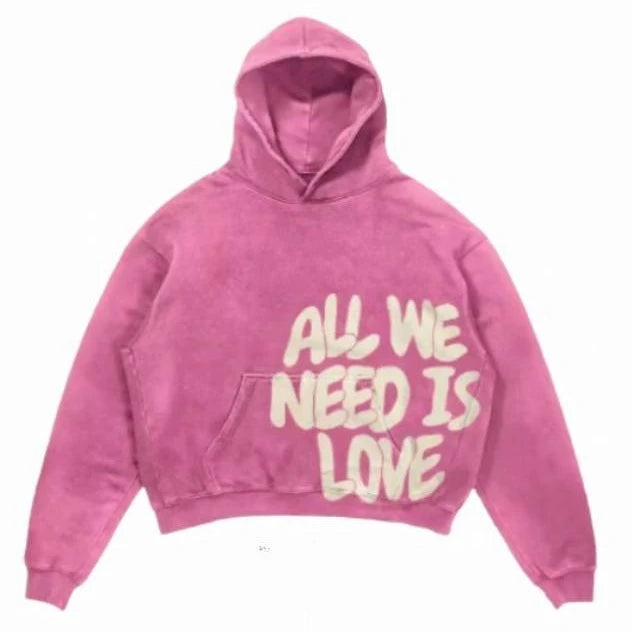 BiggOrange Y2K Retro Camouflage Pullover Hoodie - Oversized Cotton