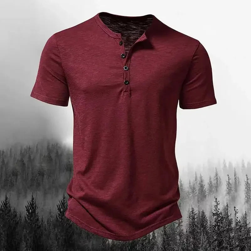 New Men's Short Sleeve Collar Polo Shirts Summer Solid Color Casual Polo Shirt Trendy Breathable Loose Basic  Oversize Top ﻿