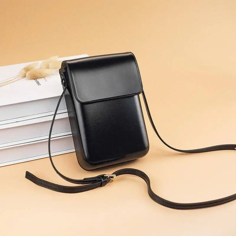 Flap Crossbody Bags Women Mini PU Leather Shoulder Purses and Handbags for Girls Ladies Phone Simple Solid Designer Bag