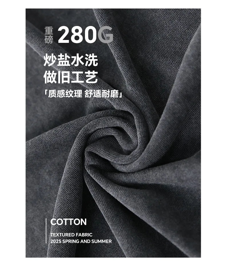 man's Summer T Shirt 2026 New Aged T-shirt short-sleeved Pure Cotton Loose short-sleeved Tshirt Men Clothing DingdianWY280