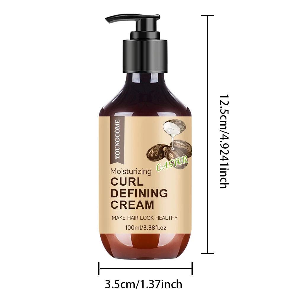 Men's Castor Oil Curl Enhancer Cream with Rosemary & Peppermint 100ml